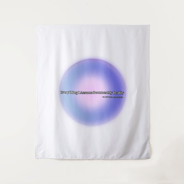 Aesthetic Purple Aura Manifestation Tapestry (Front)