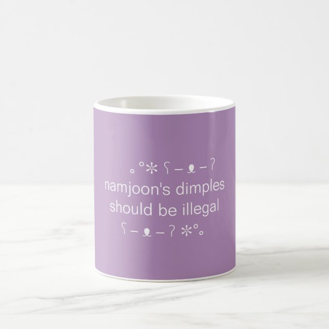  Aesthetic Purple Cute Teen Coffee Mug (Center)