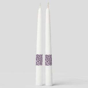 Aesthetic Purple Lavender Seamless Pattern Taper Candle