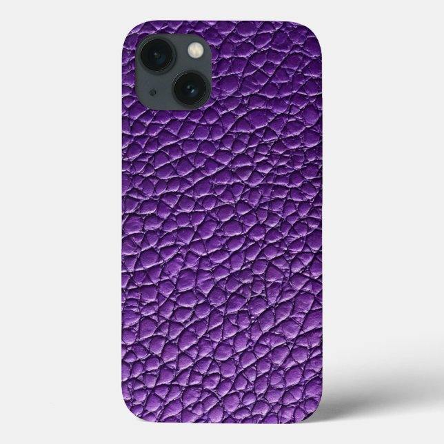 Aesthetic Purple Leather Chic Designer Style Case-Mate iPhone Case (Back)