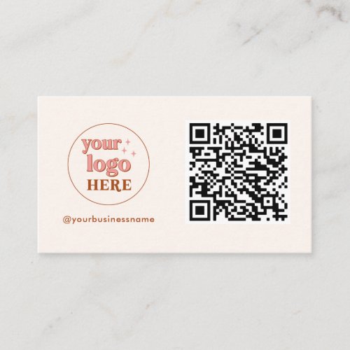 Aesthetic QR Code Small Business Cards