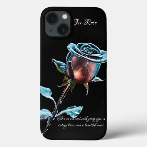 Aesthetic Quite on Ice rose Iphone 13 case