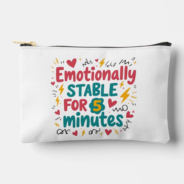 Aesthetic Quote Tote Bag - Emotionally Stable for  (Front)
