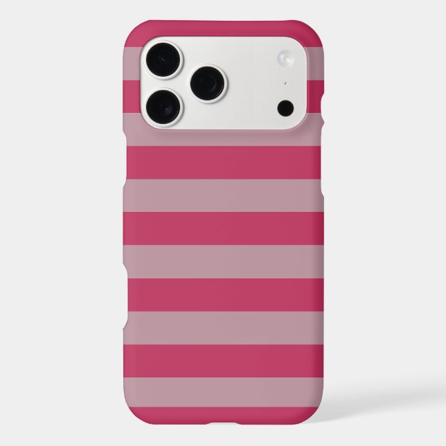 Aesthetic Raspberry Dusty Lavender Stripes Pattern Case-Mate iPhone Case (Back)