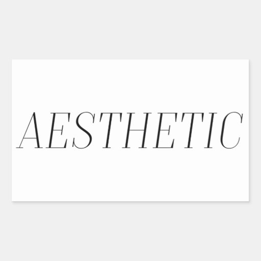 Aesthetic Rectangular Sticker | Zazzle