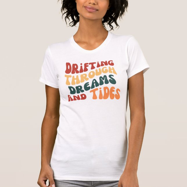 Aesthetic Retro Wavy Tee for Dreamers  (Front)