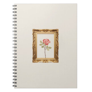Aesthetic Rose Frame Spiral Notebook