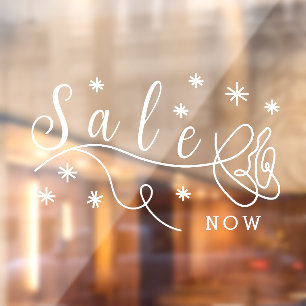 Aesthetic Rose Sale Now Business Door  Window Cling