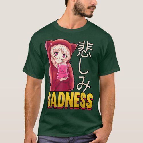 Aesthetic Sadness Otaku Cute Animes Weeb Lover  T_Shirt