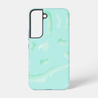 Aesthetic Sage Green Jade Marble Watercolor Patter Samsung Galaxy S22 Case