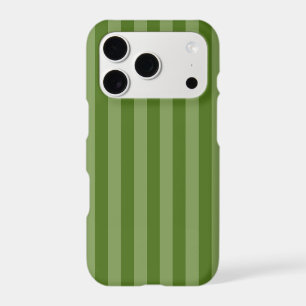 Aesthetic Sage Green Stripes Minimalist Pattern iPhone 17 Pro Case