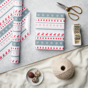 Aesthetic Scandinavian Christmas wrapping paper