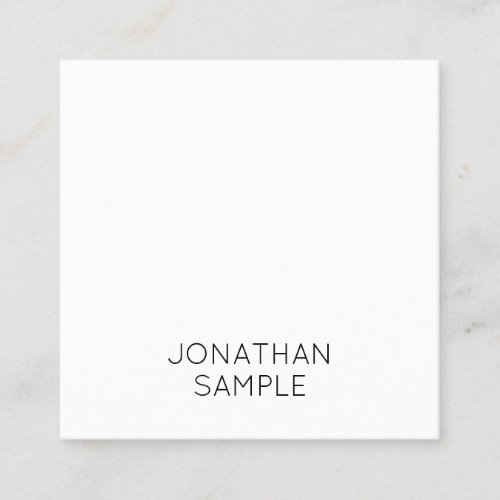 Aesthetic Simple Square Design Luxury Modern Plain Square Business Card