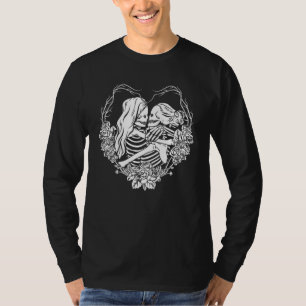 Aesthetic Skeleton Lesbian Couple  Pride LGBT LGBT T-Shirt