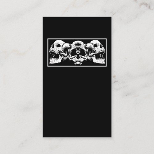 Aesthetic Skulls Goth Skeleton Aries Horns Business Card