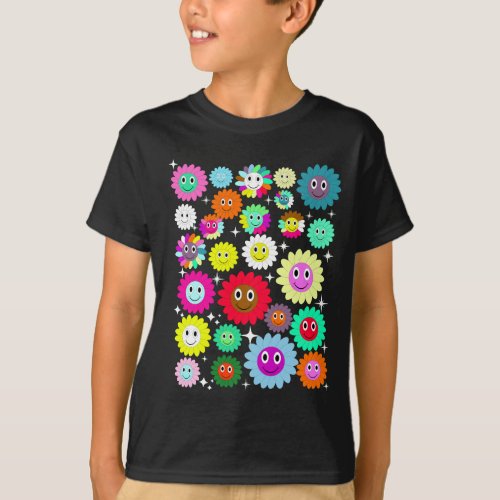 aesthetic smiley faces for kids T_Shirt