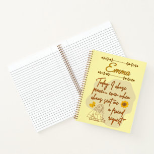 Aesthetic Soft Girl Energy Journal Spiral Notebook