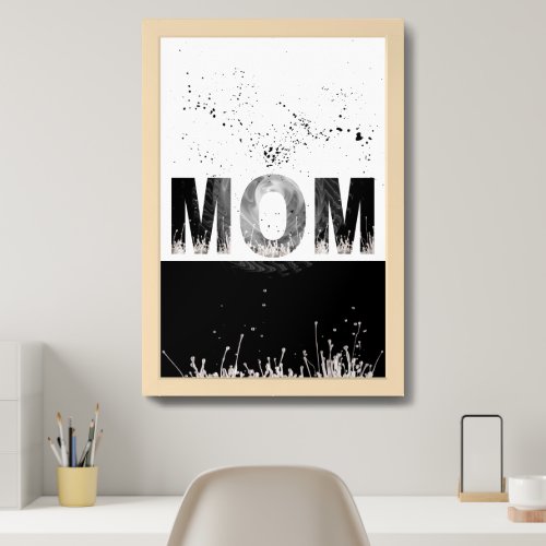 Aesthetic Splash MOM Mothers Day Wall Art 16x24in