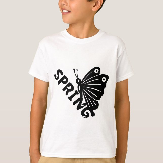  Aesthetic Spring Butterfly Minimalist Graphic T-Shirt (Front)