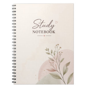 Aesthetic Study Notebook Pastel Student Journal