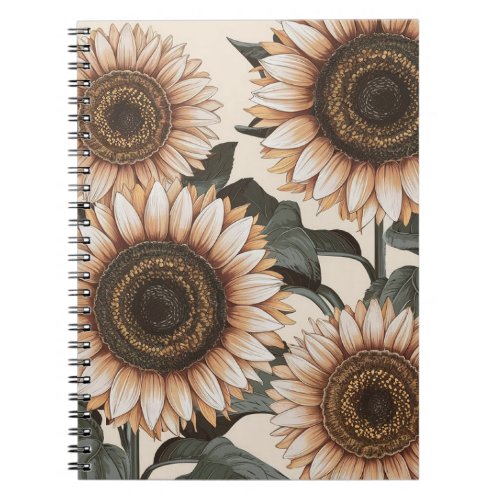Aesthetic Sunflower Notebook