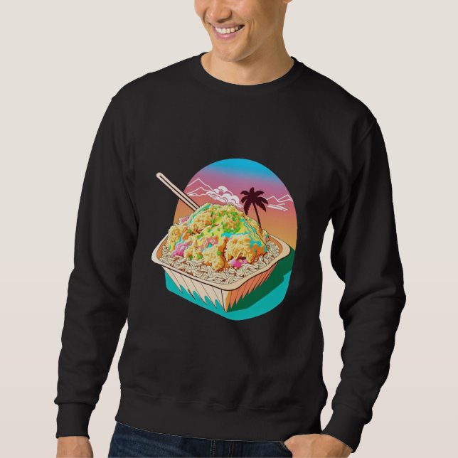 Aesthetic Synthwave Fried Rice with 80s Aesthetic Sweatshirt (Front)