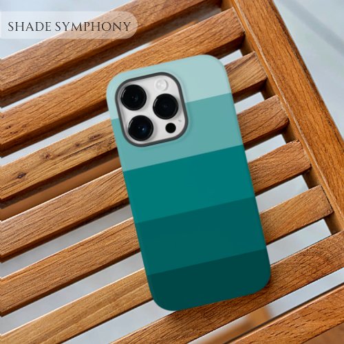 Aesthetic Teal Palette Stripe Color Block theme Case_Mate iPhone 14 Pro Case