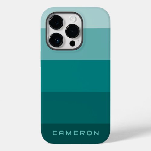 Aesthetic Teal Palette Stripe colorblock theme Case_Mate iPhone 14 Pro Case