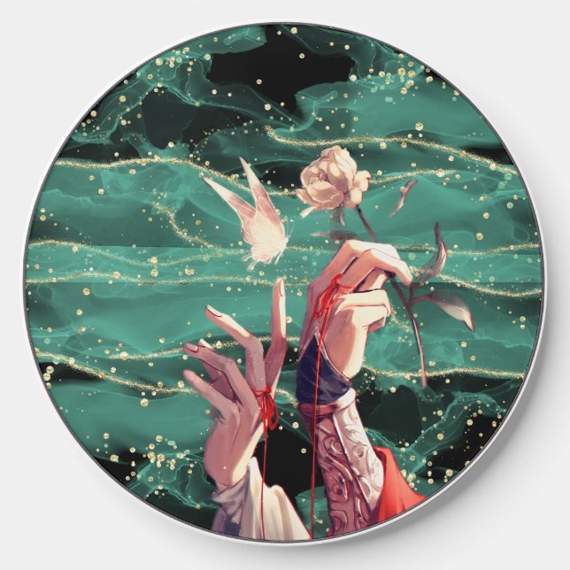 Aesthetic tgcf huacheng and xielian hands gift  wireless charger  (Front)