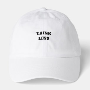 Aesthetic "THINK LESS" White Baseball Cap