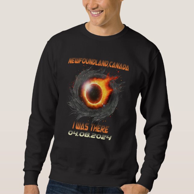 Aesthetic Total Solar Eclipse 2024 Newfoundland Ca Sweatshirt (Front)