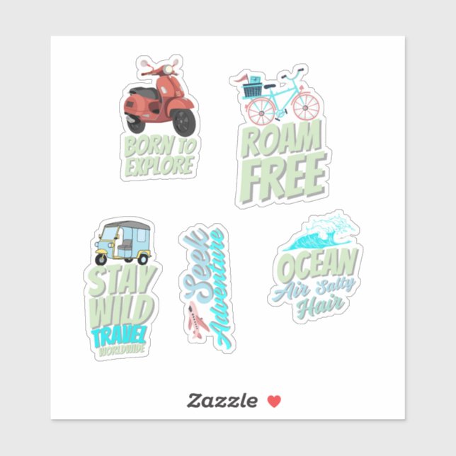 Aesthetic Travel Sticker  (Sheet)