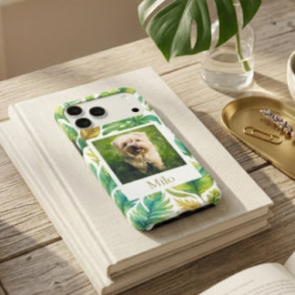 Aesthetic Tropical Polaroid Pet Lover Name iPhone 17 Pro Max Case