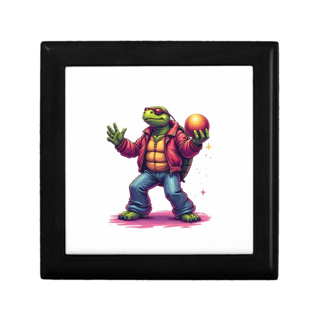 Aesthetic Turtle Disco T-Shirt Gift Box (Front)