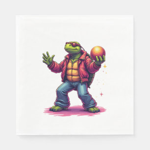 Aesthetic Turtle Disco T-Shirt Napkins