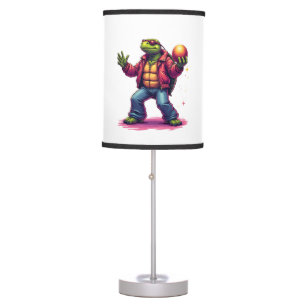 Aesthetic Turtle Disco T-Shirt Table Lamp