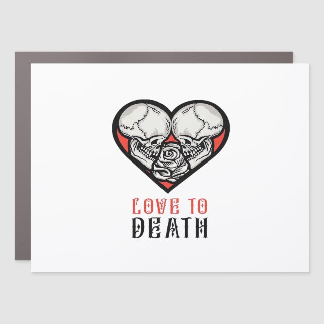 Aesthetic Valentines Till Death Do Us Part Car Magnet (Front)