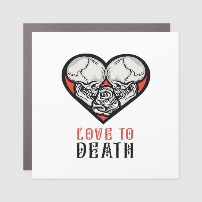 Aesthetic Valentines Till Death Do Us Part Car Magnet (Front)
