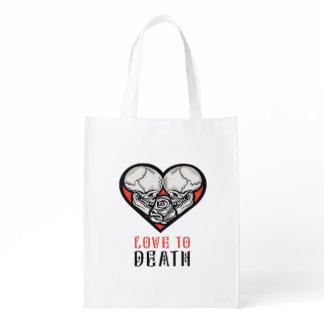 Aesthetic Valentines Till Death Do Us Part Grocery Bag