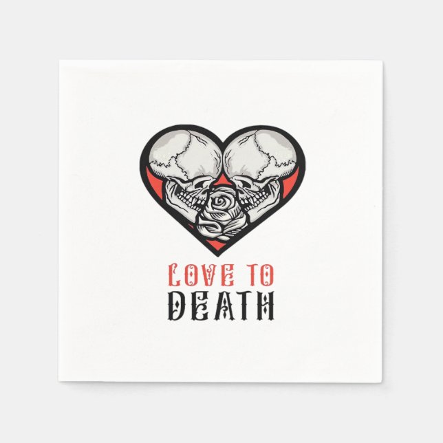 Aesthetic Valentines Till Death Do Us Part Napkins (Front)