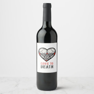 Aesthetic Valentines Till Death Do Us Part Wine Label