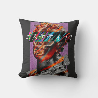 Aesthetic Vaporwave Japanese Futurism Throw Pillow