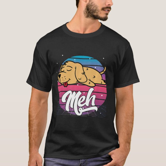 Aesthetic Vaporwave Japanese Otaku Meme Meh Golden T-Shirt (Front)