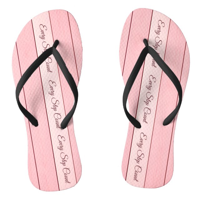 Aesthetic Vertical Wood Pattern Pink Colour  Flip Flops (Footbed)