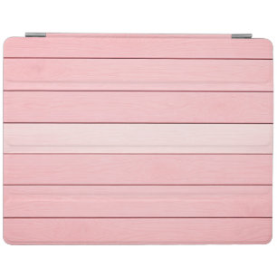 Aesthetic Vertical Wood Pattern Pink Colour  iPad Smart Cover