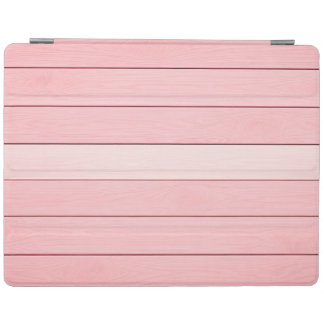 Aesthetic Vertical Wood Pattern Pink Colour iPad Smart Cover