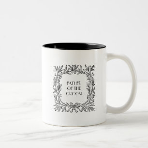 Aesthetic Victorian Gift, Father Of The Groom, Two-Tone Coffee Mug