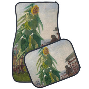 Aesthetic Vintage Art Van Gogh Sunflower Garden Car Floor Mat