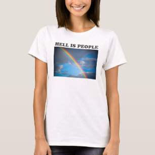 Aesthetic Vintage Hell is People Rainbow Retro T-Shirt