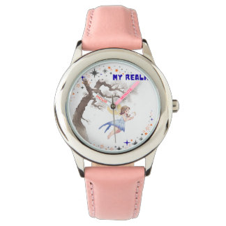 Aesthetic Watercolor Fairy My Realm Girls Pink Wat Watch